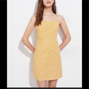 SHEIN Cotton Gingham Cami Dress